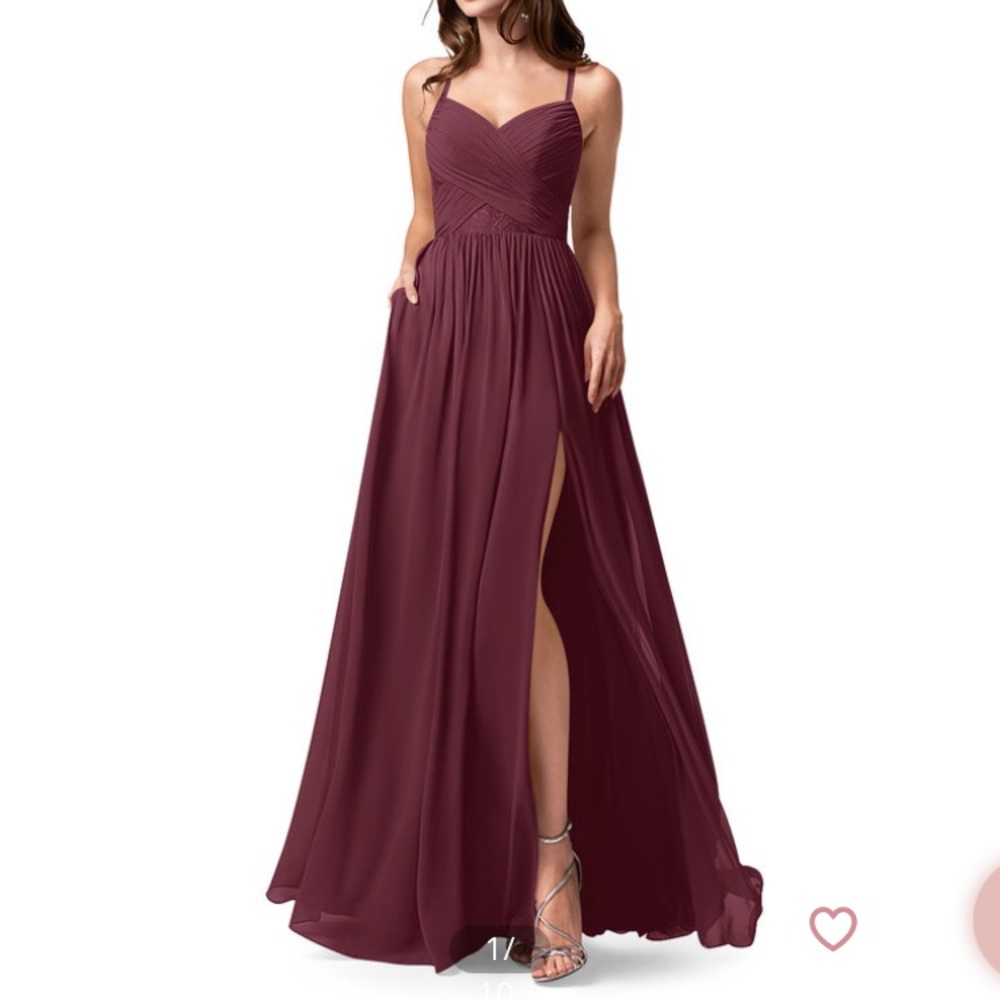 Azazie Leslie bridesmaid dress in Cabernet